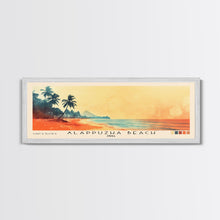 Load image into Gallery viewer, Alappuzha Beach, India Watercolor Print, Vacation Gift, India Wall Art, Beach Painting, Beach Decor, Large Wall Art, Wood Frame Art
