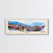 Carregar imagem no visualizador da galeria, Albena, Bulgaria Watercolor Beach Print, Vacation Gift, Bulgaria Wall Art, Framed Canvas Print, Framed Beach Painting
