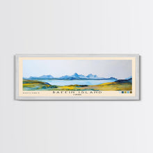 Load image into Gallery viewer, Baffin Island, Canada Watercolor Print, Vacation Gift, Canada Wall Art, Beach Painting, Beach Decor, Large Wall Art, Wood Frame Art
