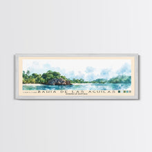 Carregar imagem no visualizador da galeria, Bahia de Las Aguilas, Dominican Republic Watercolor Beach Print, Vacation Gift, Dominican Republic Wall Art, Framed Canvas Print, Framed Beach Painting

