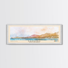 Load image into Gallery viewer, Barbuda, Antigua and Barbuda Watercolor Beach Print, Vacation Gift, Antigua and Barbuda Wall Art, Framed Canvas Print, Framed Beach Painting
