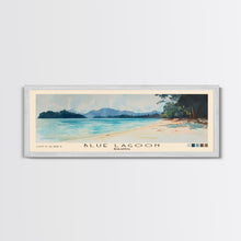 Load image into Gallery viewer, Blue Lagoon, Malasyia Watercolor Beach Print, Vacation Gift, Malasyia Wall Art, Beach Painting, Beach Decor, Beach Painting

