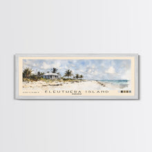 Load image into Gallery viewer, Eleuthera Island, Bahamas Watercolor Print, Vacation Gift, Bahamas Wall Art, Beach Painting, Beach Decor, Large Wall Art, Wood Frame Art
