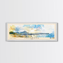 Carregar imagem no visualizador da galeria, Favignana, Italy Watercolor Beach Print, Vacation Gift, Italy Wall Art, Framed Canvas Print, Framed Beach Painting
