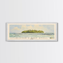 Load image into Gallery viewer, Glover’s Reef Atoll, Belize Watercolor Beach Print, Vacation Gift, Belize Wall Art, Beach Painting, Beach Decor, Beach Painting
