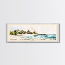 Cargar imagen en el visor de la galería, Vaadhoo Island, Maldives Watercolor Print, Vacation Gift, Maldives Wall Art, Beach Painting, Beach Decor, Large Wall Art, Wood Frame Art
