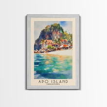 Load image into Gallery viewer, Apo Island, Philippines Watercolor Beach Print, Vacation Gift, Philippines Wall Art, Beach Painting, Beach Decor, Beach Painting
