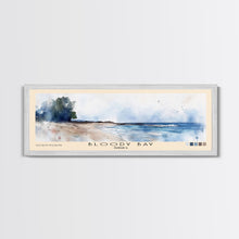 Carregar imagem no visualizador da galeria, Bloody Bay, Jamaica Watercolor Beach Print, Vacation Gift, Jamaica Wall Art, Framed Canvas Print, Framed Beach Painting
