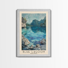 Load image into Gallery viewer, Blue Lagoon, Malasyia Watercolor Beach Print, Vacation Gift, Malasyia Wall Art, Beach Painting, Beach Decor, Beach Painting
