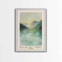 Load image into Gallery viewer, Bocas del Toro , Panamá Watercolor Beach Print, Vacation Gift, Panamá Wall Art, Framed Canvas Print, Framed Beach Painting
