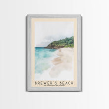 Load image into Gallery viewer, Brewer’s Beach, US Virgin islands Watercolor Print, Vacation Gift, US Virgin islands Wall Art, Beach Painting, Beach Decor, Large Wall Art, Wood Frame Art
