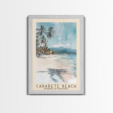 Load image into Gallery viewer, Cabarete Beach, Dominican Republic Watercolor Print, Vacation Gift, Dominican Republic Wall Art, Beach Painting, Beach Decor, Large Wall Art, Wood Frame Art
