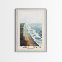 Load image into Gallery viewer, Canggu Beach, Indonesia Watercolor Print, Vacation Gift, Indonesia Wall Art, Beach Painting, Beach Decor, Large Wall Art, Wood Frame Art
