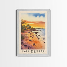 Load image into Gallery viewer, Cape Maclear, Malawi Watercolor Print, Vacation Gift, Malawi Wall Art, Beach Painting, Beach Decor, Large Wall Art, Wood Frame Art
