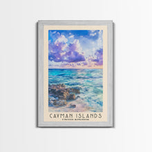 Load image into Gallery viewer, Cayman Islands, United Kingdom Watercolor Beach Print, Vacation Gift, United Kingdom Wall Art, Beach Painting, Beach Decor, Beach Painting
