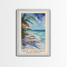 Load image into Gallery viewer, Cayo Levantado, Dominican Republic Watercolor Print, Vacation Gift, Dominican Republic Wall Art, Beach Painting, Beach Decor, Large Wall Art, Wood Frame Art
