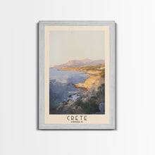 Load image into Gallery viewer, Crete, Greece Watercolor Beach Print, Vacation Gift, Greece Wall Art, Beach Painting, Beach Decor, Beach Painting
