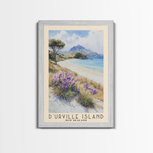 Load image into Gallery viewer, D’Urville Island, New Zealand Watercolor Beach Print, Vacation Gift, New Zealand Wall Art, Framed Canvas Print, Framed Beach Painting
