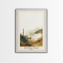 Load image into Gallery viewer, Dongtou, China Watercolor Print, Vacation Gift, China Wall Art, Beach Painting, Beach Decor, Large Wall Art, Wood Frame Art
