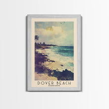 Load image into Gallery viewer, Dover Beach, Barbados Watercolor Beach Print, Vacation Gift, Barbados Wall Art, Framed Canvas Print, Framed Beach Painting
