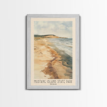 Load image into Gallery viewer, Mustang Island State Park, Texas Watercolor Print, Vacation Gift, Texas Wall Art, Vacation Wall Art, Vacatation Memories, Beach Decor, Beach Or Lakehouse Art
