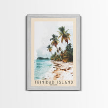 Load image into Gallery viewer, Trinidad Island, Brazil Watercolor Print, Vacation Gift, Brazil Wall Art, Beach Painting, Beach Decor, Large Wall Art, Wood Frame Art
