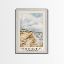 Load image into Gallery viewer, Whitstable beach, United Kingdom Watercolor Beach Print, Vacation Gift, United Kingdom Wall Art, Beach Painting, Beach Decor, Beach Painting
