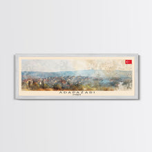 Carregar imagem no visualizador da galeria, Adapazar Turkey Panoramic Travel Poster, Framed Canvas Print or Metal Wall Art, Travel Art, Home Decor, Panoramic Painting, Midcentury Art
