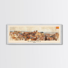 Carregar imagem no visualizador da galeria, Badajoz Spain Wall Art, Panoramic Travel Poster, Panoramic Framed Canvas Print, City Wall Art, Wall Hanging Home Decor, Travel Art
