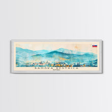 Load image into Gallery viewer, Banska Bystrica Wall Art, Panoramic Travel Poster, Panoramic Framed Canvas Print, City Wall Art, Wall Hanging Home Decor, Travel Art
