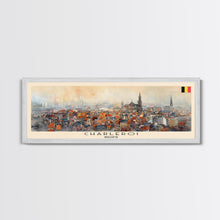 Cargar imagen en el visor de la galería, Charleroi Belgium Travel Print Wall Art, Panoramic City Art, Travel Art, Wall Decor, Vacation Gift, Framed Canvas Print Or Metal Art
