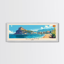 Carregar imagem no visualizador da galeria, Alicante Spain Travel Print Wall Art, Panoramic City Art, Travel Art, Wall Decor, Vacation Gift, Framed Canvas Print Or Metal Art
