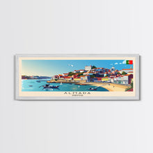 Carregar imagem no visualizador da galeria, Almada  Portugal Travel Art, City Art, Framed Canvas Print or Metal Wall Art, Europe Travel Poster, Panoramic Wall Art, Extra Wide Wall Art
