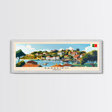 Load image into Gallery viewer, Barreiro Portugal Travel Print Wall Art, Panoramic City Art, Travel Art, Wall Decor, Vacation Gift, Framed Canvas Print Or Metal Art
