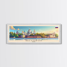 Cargar imagen en el visor de la galería, Belfast United Kingdom Travel Art, City Art, Framed Canvas Print or Metal Wall Art, Europe Travel Poster, Panoramic Wall Art, Extra Wide Wall Art
