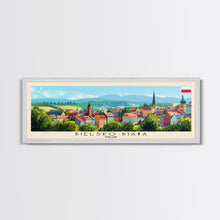 Cargar imagen en el visor de la galería, Bielsko Biala Poland Travel Art, City Art, Framed Canvas Print or Metal Wall Art, Europe Travel Poster, Panoramic Wall Art, Extra Wide Wall Art
