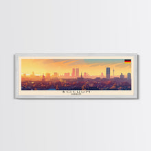 Load image into Gallery viewer, Bochum Germany Panoramic Travel Poster, Framed Canvas Print or Metal Wall Art, Travel Art, Home Decor, Panoramic Painting, Midcentury Art
