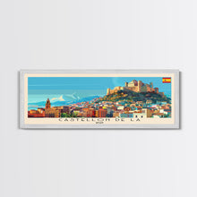 Cargar imagen en el visor de la galería, Castellon de la Plana Spain Wall Art, Panoramic Travel Poster, Panoramic Framed Canvas Print, City Wall Art, Wall Hanging Home Decor, Travel Art
