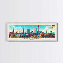Load image into Gallery viewer, Dortmund Germany Wall Art, Panoramic Travel Poster, Panoramic Framed Canvas Print, City Wall Art, Wall Hanging Home Decor, Travel Art
