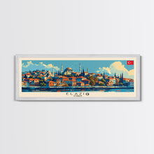 Load image into Gallery viewer, Elazig Turkey Wall Art, Panoramic Travel Poster, Panoramic Framed Canvas Print, City Wall Art, Wall Hanging Home Decor, Travel Art
