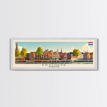 Load image into Gallery viewer, Enschede Netherlands Wall Art, Panoramic Travel Poster, Panoramic Framed Canvas Print, City Wall Art, Wall Hanging Home Decor, Travel Art
