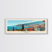 Carregar imagem no visualizador da galeria, Funchal Portugal Travel Print Wall Art, Panoramic City Art, Travel Art, Wall Decor, Vacation Gift, Framed Canvas Print Or Metal Art

