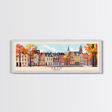 Load image into Gallery viewer, Genk Belgium Travel Print Wall Art, Panoramic City Art, Travel Art, Wall Decor, Vacation Gift, Framed Canvas Print Or Metal Art

