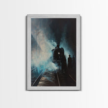Load image into Gallery viewer, Mysterious Spooky Carnival Tent Framed Canvas Print, Halloween Wall Art, Haunted House Decor, Ghostly Home Decoration, Halloween Art
