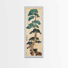 Load image into Gallery viewer, Japanese Pines Artistic Interpretation Tall Branches Skinny Art Tall Art Framed Canvas Print Japanese Style Art Ukiyo-e Art Wood Block Print Classic
