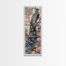 Load image into Gallery viewer, Abstract Rainbow and Waterfall Framed Canvas Print - Tall Skinny Japanese Style Wall Art
