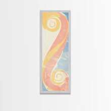 Load image into Gallery viewer, Abstract Patterns Swirling Japanese Design In Ukiyo-e Art On Framed Canvas Print Tall Skinny Wood Block Modern Wall Decor

