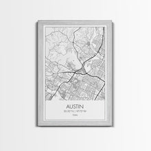 Carregar imagem no visualizador da galeria, Austin Street Map, Texas Map, City Map Art, Office Wall Art, Travel Décor, Minimalist Art, Wall Art, Canvas Print, Canvas Wall Art
