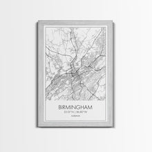 Cargar imagen en el visor de la galería, Birmingham Street Map, Alabama Map, City Map Art, Modern Art, Wall Art, Canvas Print, Canvas Wall Art, Minimalist Art, Housewarming Gift
