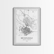 Carregar imagem no visualizador da galeria, Brownsville Street Map, Texas Map, City Map Art, Modern Art, Wall Art, Canvas Print, Canvas Wall Art, Dorm Décor, Graduation Gift,
